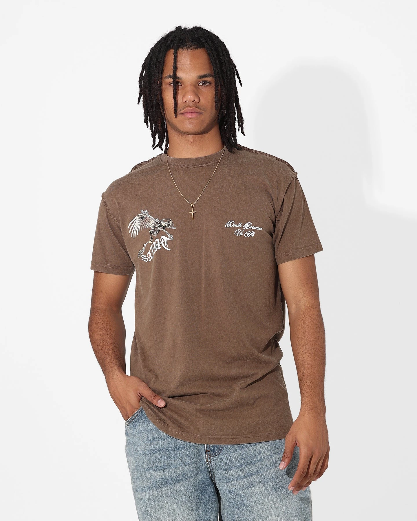 Saint Morta Departed Lafayette T-Shirt Vintage Brown 4 Saint Morta Departed Lafayette T-Shirt Vintage Brown - Image 2