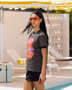 Loiter Gummy Ringer T-Shirt Charcoal -Culture Kings 02045604 YC300 womens 0060