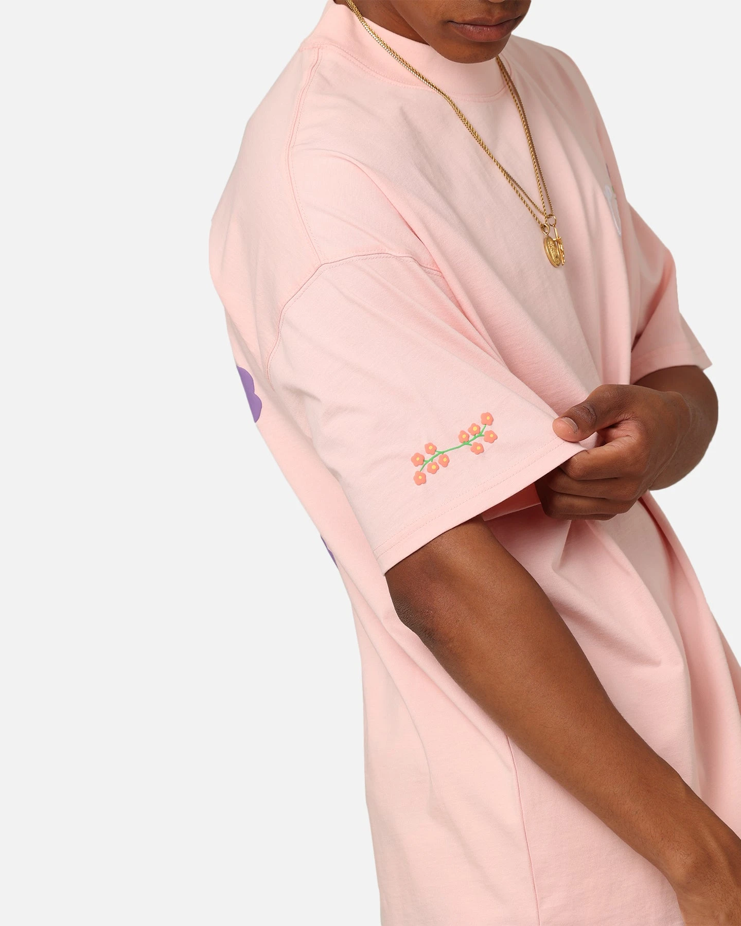 Carre Floraux Oversized T-Shirt Pink 11 Carre Floraux Oversized T-Shirt Pink - Image 9