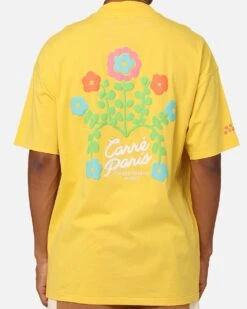 Carre Floraux Oversized T-Shirt Yellow -Culture Kings 02045635 YY001 mens 0050
