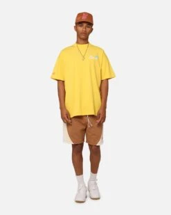 Carre Floraux Oversized T-Shirt Yellow -Culture Kings 02045635 YY001 mens 0080