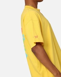 Carre Floraux Oversized T-Shirt Yellow -Culture Kings 02045635 YY001 mens 0090