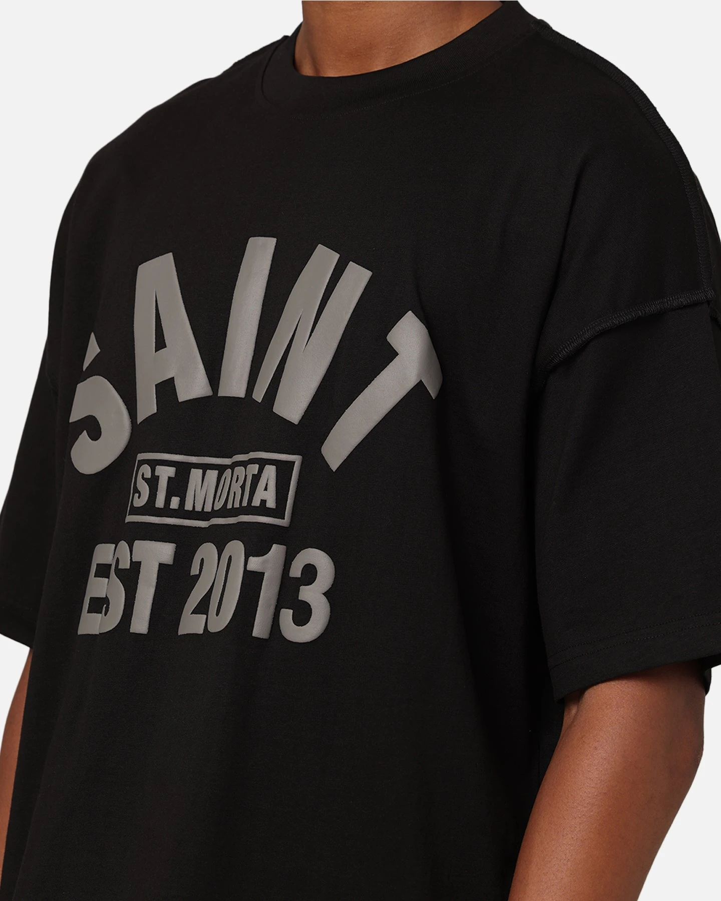 Saint Morta St Morta Boxy T-Shirt Black/Black 10 Saint Morta St Morta Boxy T-Shirt Black/Black - Image 8