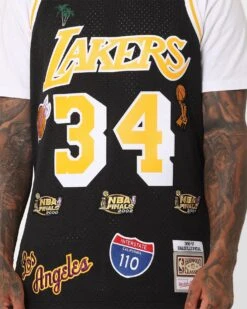 Mitchell & Ness Los Angeles Lakers Shaquille O'Neal Hi-Way Swing Jersey Black -Culture Kings 02045762 YB001 mens 0040