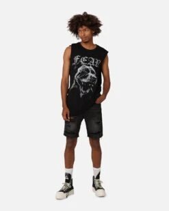 Saint Morta Fear Muscle T-Shirt Black/White -Culture Kings 02045805 YB012 mens 0020