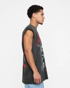 American Thrift X The Lord Of The Rings Nazgul Heavyweight Muscle T-Shirt Black Wash -Culture Kings 02045835 YB295 default 0060