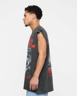 American Thrift X The Lord Of The Rings Nazgul Heavyweight Muscle T-Shirt Black Wash -Culture Kings 02045835 YB295 default 0070