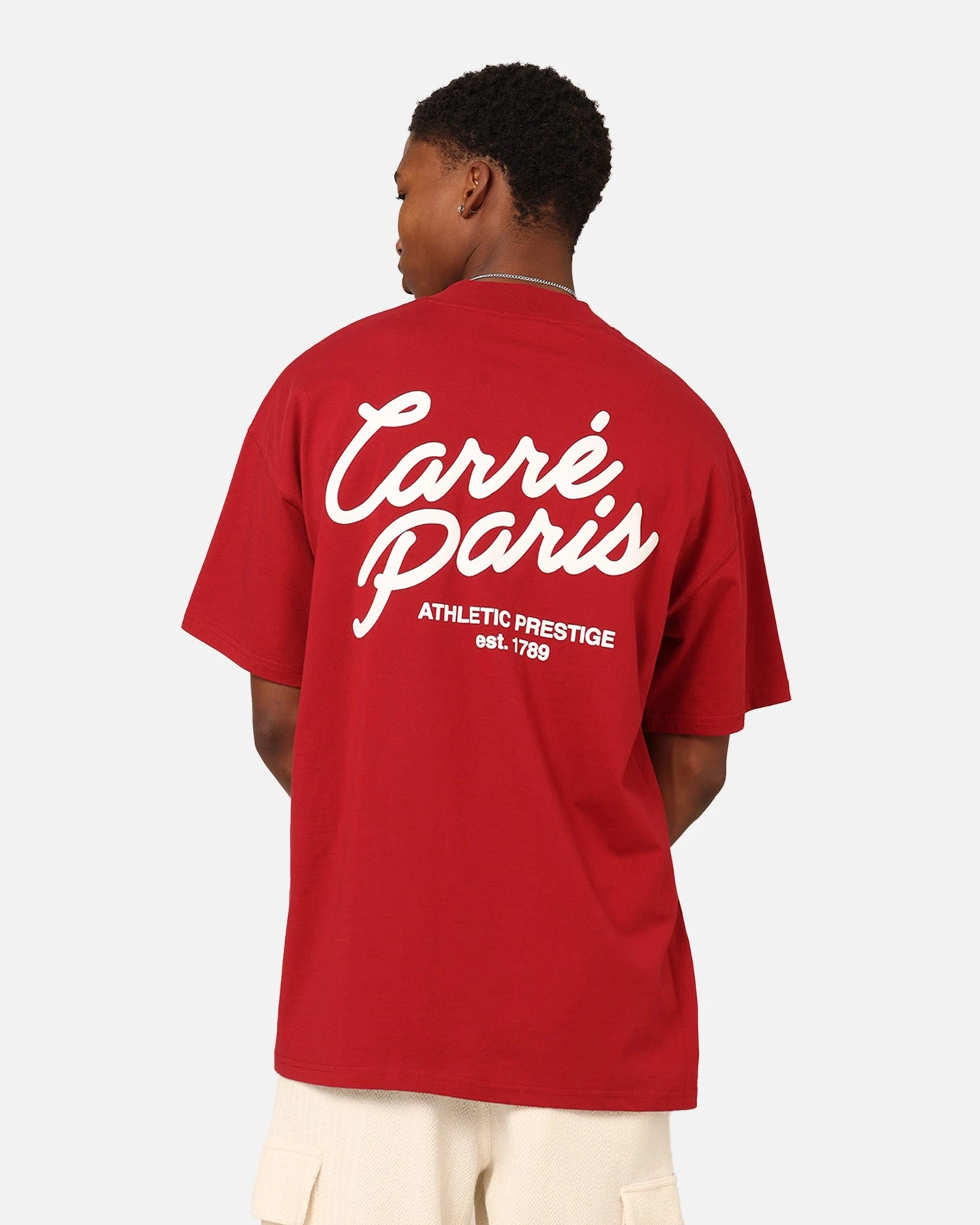 Carre Athletic Heritage Oversized T-Shirt Crimson 3 Carre Athletic Heritage Oversized T-Shirt Crimson