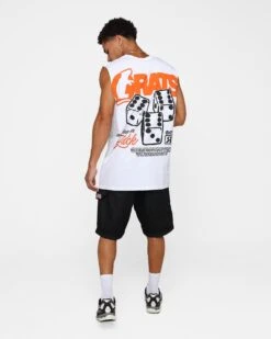 Rats Get Fat Own Luck Muscle T-Shirt White -Culture Kings 02045969 YW100 mens 0030