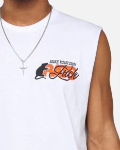 Rats Get Fat Own Luck Muscle T-Shirt White -Culture Kings 02045969 YW100 mens 0040