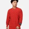 Ksubi Allstar Knit Torch Crewneck Red -Culture Kings 02046021 YR001 mens 0010