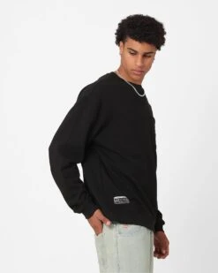 Majestic Athletic Anaheim Ducks Stat Pocket Crewneck Sweatshirt Black -Culture Kings 02046156 YB001 mens 0050