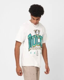Majestic Athletic Anaheim Ducks Super Champ Arch T-Shirt Vintage White -Culture Kings 02046160 YV003 mens 0050