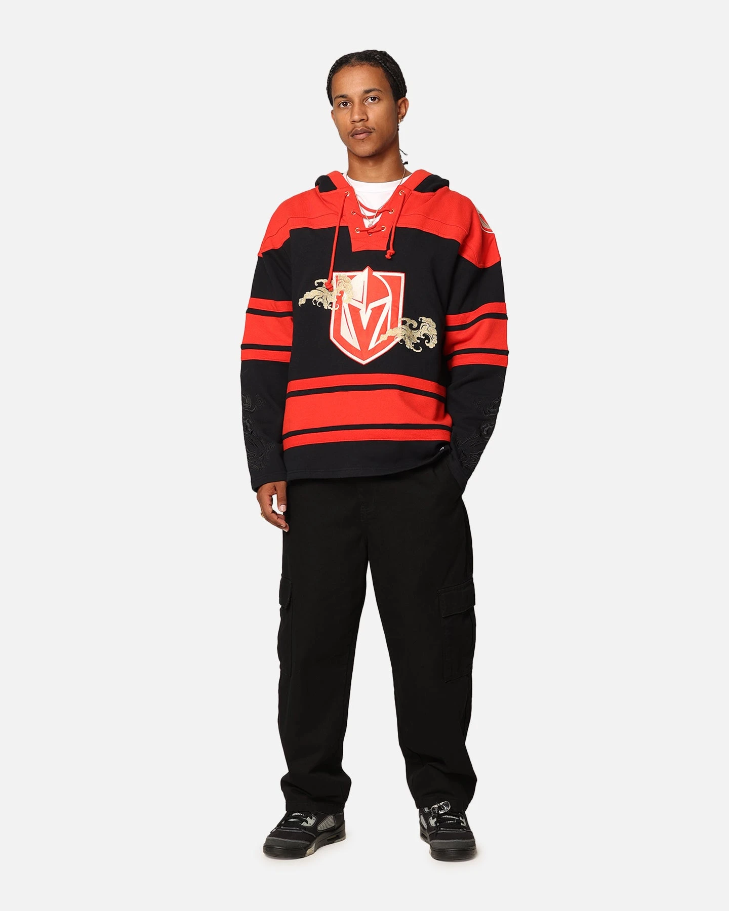 '47 BRAND 47 Brand Vegas Golden Knights 'Year Of The Dragon' Lacer Hoodie Jet Black 4 '47 BRAND 47 Brand Vegas Golden Knights 'Year Of The Dragon' Lacer Hoodie Jet Black - Image 2