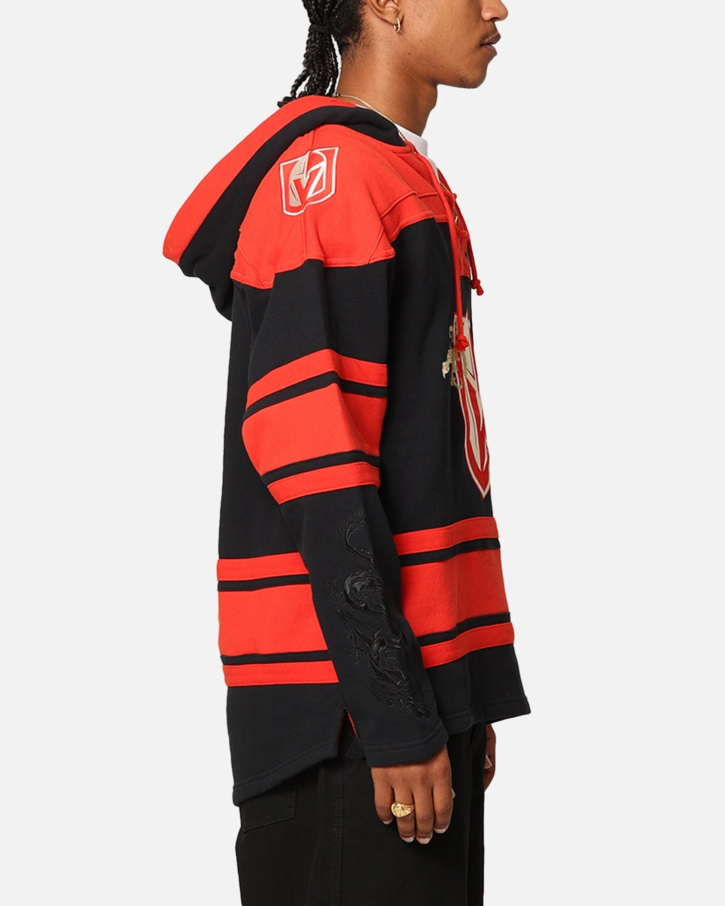 '47 BRAND 47 Brand Vegas Golden Knights 'Year Of The Dragon' Lacer Hoodie Jet Black 6 '47 BRAND 47 Brand Vegas Golden Knights 'Year Of The Dragon' Lacer Hoodie Jet Black - Image 4