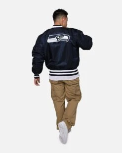 New Era X Alpha Series X NFL Seattle Seahawks MA-1 Bomber Jacket Navy/Black 25 New Era X Alpha Series X NFL Seattle Seahawks MA-1 Bomber Jacket Navy/Black -Culture Kings 02046260 YN208 mens 0030
