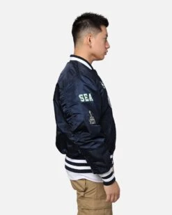 New Era X Alpha Series X NFL Seattle Seahawks MA-1 Bomber Jacket Navy/Black 28 New Era X Alpha Series X NFL Seattle Seahawks MA-1 Bomber Jacket Navy/Black -Culture Kings 02046260 YN208 mens 0060