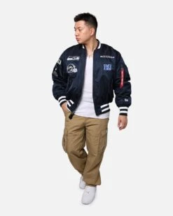 New Era X Alpha Series X NFL Seattle Seahawks MA-1 Bomber Jacket Navy/Black 30 New Era X Alpha Series X NFL Seattle Seahawks MA-1 Bomber Jacket Navy/Black -Culture Kings 02046260 YN208 mens 0080