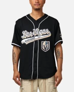Pro Standard Las Vegas Golden Knights Mesh Button Up Jersey Black