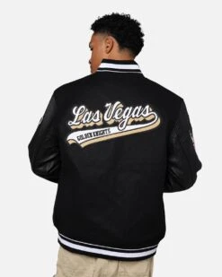 Pro Standard Vegas Golden Knights Wool Varsity Jacket Black