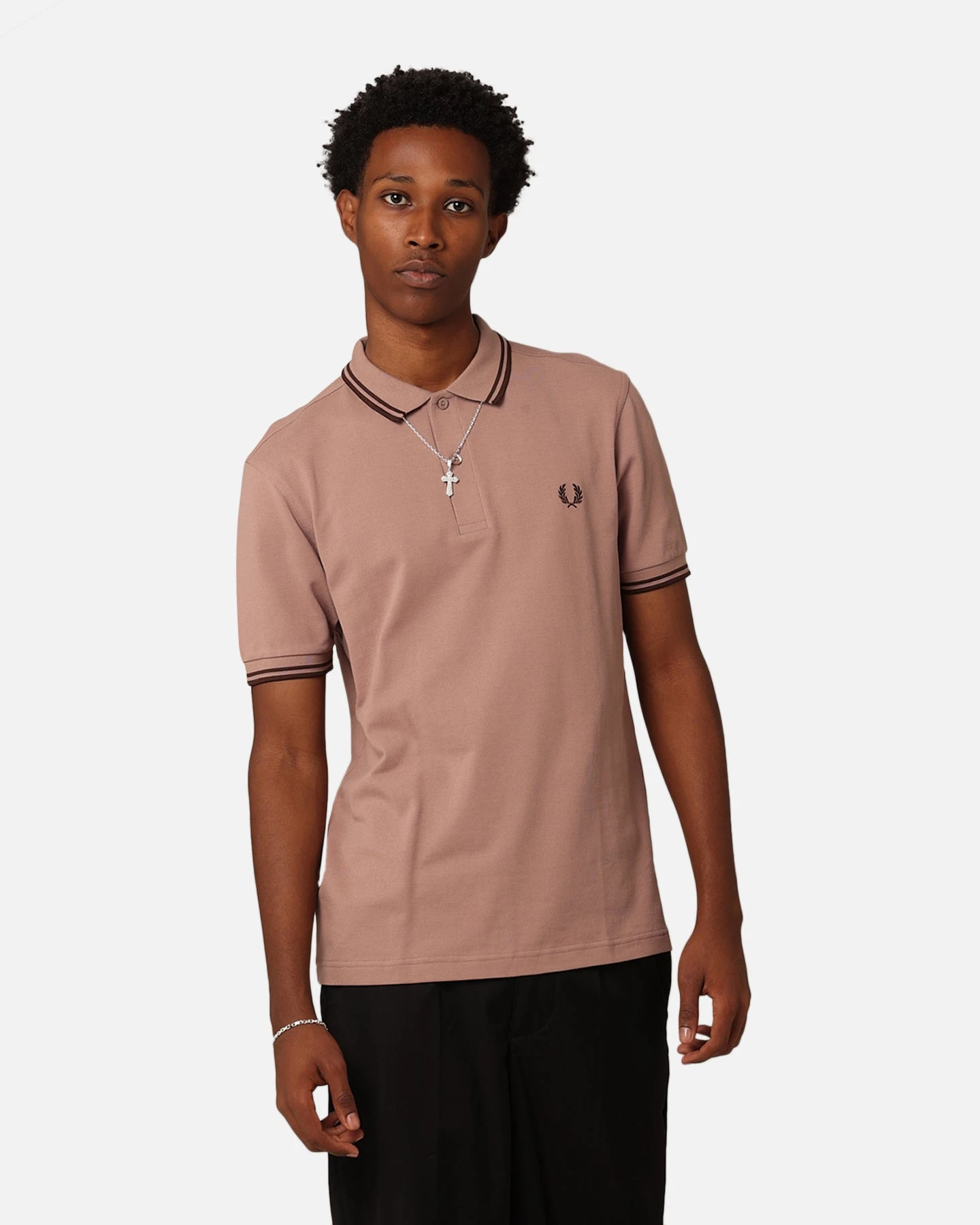 Fred Perry Twin Tipped Polo Shirt Dark Pink 3 Fred Perry Twin Tipped Polo Shirt Dark Pink