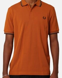 Fred Perry Twin Tipped Polo Shirt Nut Flake -Culture Kings 02046863 YN156 mens 0030