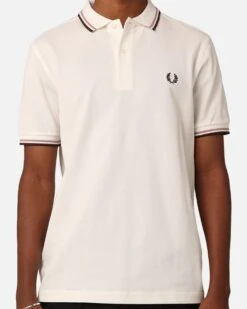 Fred Perry Twin Tipped Polo Shirt Snow White -Culture Kings 02046863 YS657 mens 0030