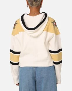 '47 BRAND 47 Brand Women's Vegas Golden Knights Cropped Lacer Hoodie White Wash -Culture Kings 02046883 YW449 womens 0030