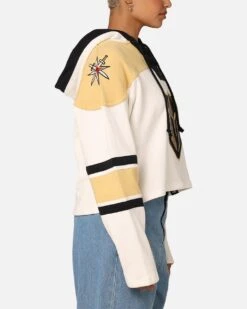 '47 BRAND 47 Brand Women's Vegas Golden Knights Cropped Lacer Hoodie White Wash -Culture Kings 02046883 YW449 womens 0040