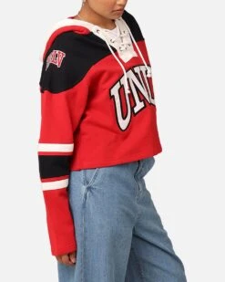 '47 BRAND 47 Brand Women's University Of Las Vegas Cropped Lacer Hoodie Red -Culture Kings 02046885 YR001 womens 0040