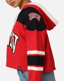 '47 BRAND 47 Brand Women's University Of Las Vegas Cropped Lacer Hoodie Red -Culture Kings 02046885 YR001 womens 0060