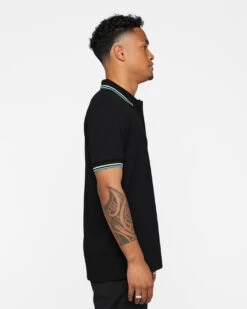 Fred Perry Twin Tipped Polo Shirt Black/Silky Peach/Deep Mint 13 Fred Perry Twin Tipped Polo Shirt Black/Silky Peach/Deep Mint -Culture Kings 02046988 YE125 mens 0050