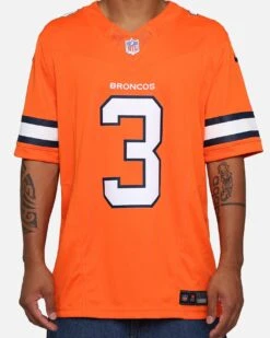 Nike Denver Broncos Russell Wilson #3 Limited Jersey Brilliant Orange -Culture Kings 02047078 YD801 mens 0040
