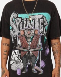 Goat Crew X Teenage Mutant Ninja Turtles Splinter Vintage T-Shirt Black Wash -Culture Kings 02047104 YB295 mens 0030