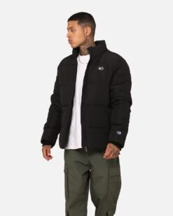 Champion Rochester Tape Puffer Jacket Black -Culture Kings 02047177 YB001 mens 0020