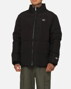 Champion Rochester Tape Puffer Jacket Black -Culture Kings 02047177 YB001 mens 0040