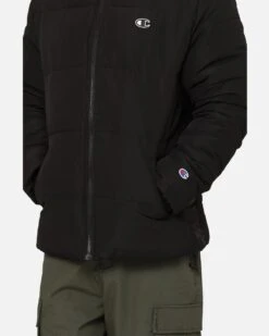 Champion Rochester Tape Puffer Jacket Black -Culture Kings 02047177 YB001 mens 0090