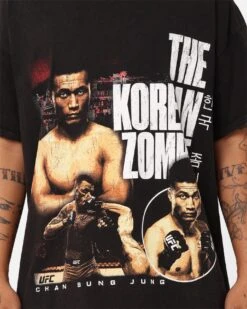 UFC By Goat Crew Chan Sung Jung The Korean Zombie Vintage T-Shirt Black Wash -Culture Kings 02047352 YB295 mens 0030
