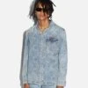 Ksubi X Juice Wrld K9 Stone Quilted Long Sleeve Shirt Denim -Culture Kings 02047403 YD300 mens 0010