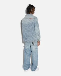 Ksubi X Juice Wrld K9 Stone Quilted Long Sleeve Shirt Denim -Culture Kings 02047403 YD300 mens 0050
