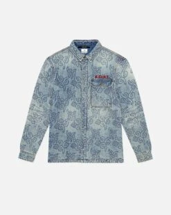 Ksubi X Juice Wrld K9 Stone Quilted Long Sleeve Shirt Denim -Culture Kings 02047403 YD300 mens 0060