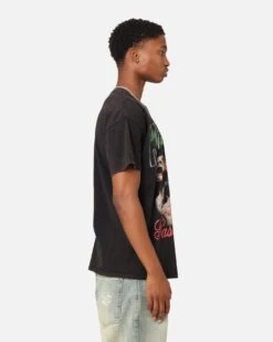 UFC By Goat Crew Kelvin Gastelum Vintage T-Shirt Black Wash -Culture Kings 02047501 YB295 mens 0050