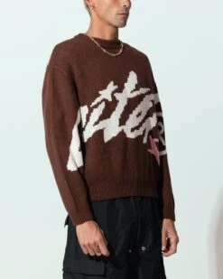 Loiter Spider Knit Sweater Brown -Culture Kings 02047589 YX300 mens 0050