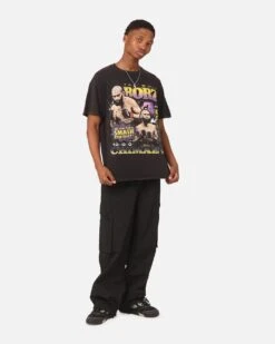 UFC By Goat Crew Khamzat Chimaev Borz Vintage T-Shirt Black Wash -Culture Kings 02047656 YB295 mens 0030