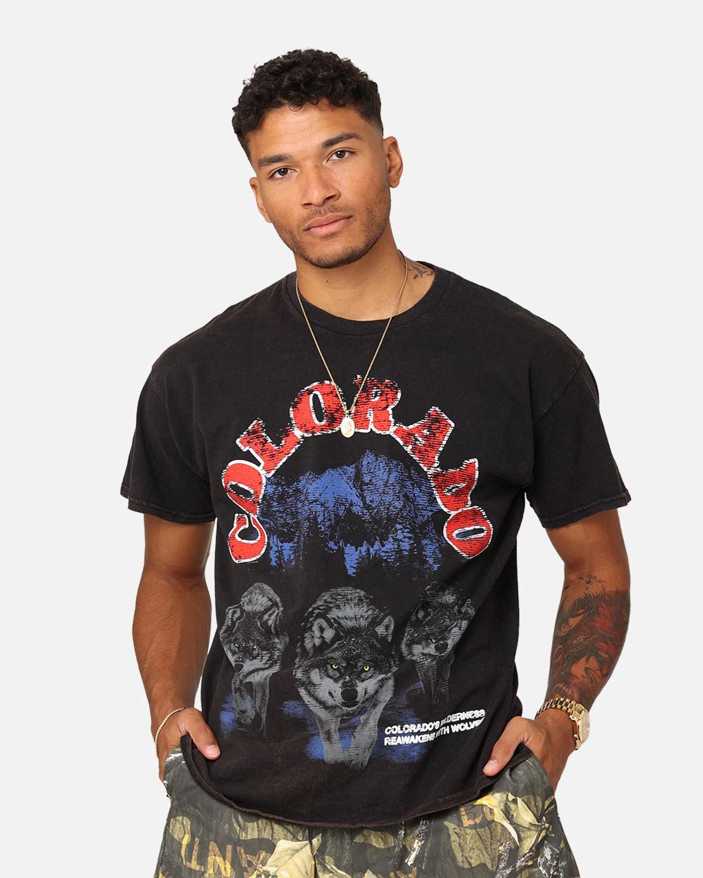 American Thrift Colorado Wolf Vintage T-Shirt Black Wash 3 American Thrift Colorado Wolf Vintage T-Shirt Black Wash
