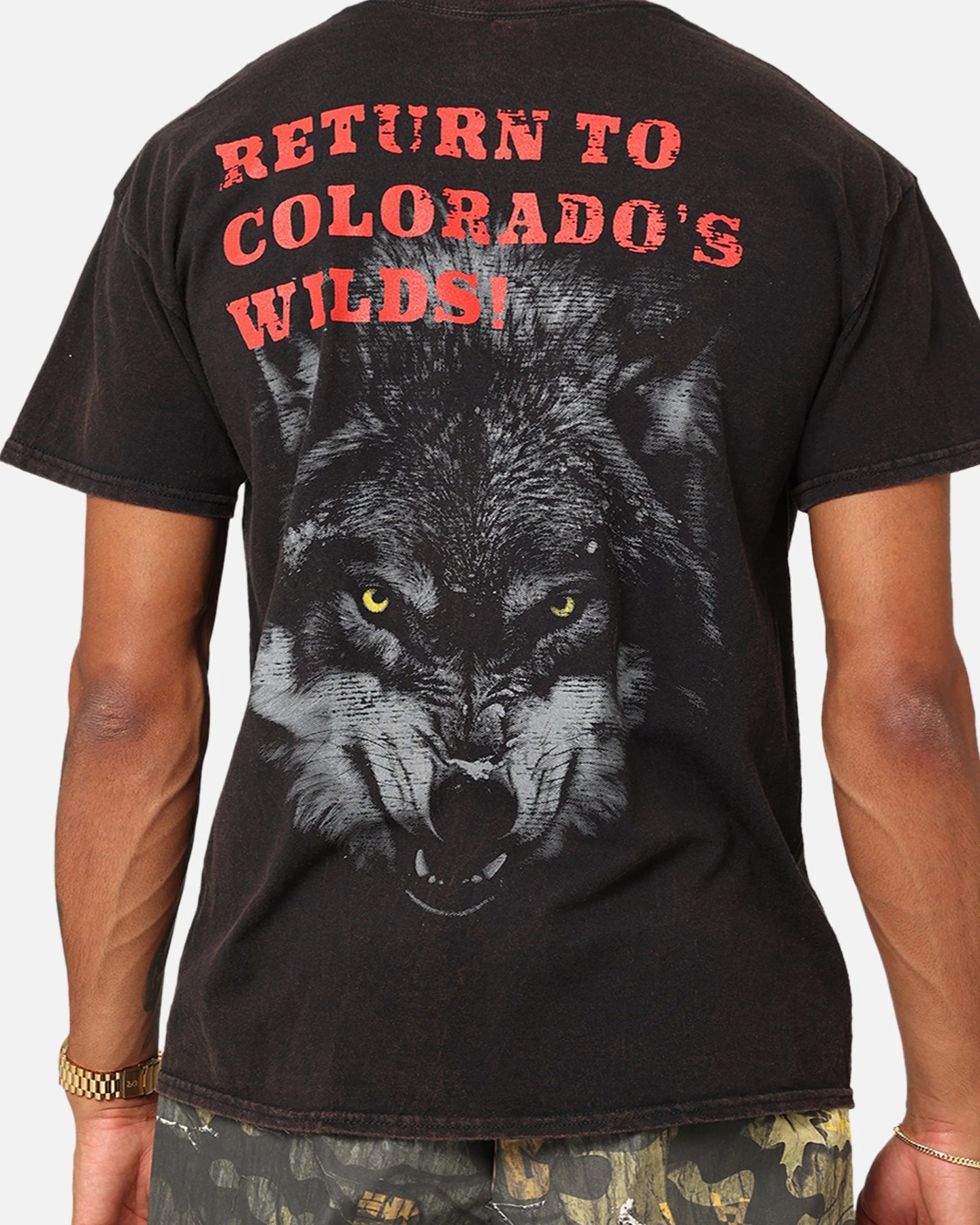 American Thrift Colorado Wolf Vintage T-Shirt Black Wash 7 American Thrift Colorado Wolf Vintage T-Shirt Black Wash - Image 5