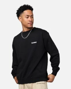 X-Large Chenille Slanted OG Crewneck Black -Culture Kings 02048257 YB001 mens 0020