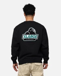 X-Large Chenille Slanted OG Crewneck Black -Culture Kings 02048257 YB001 mens 0050