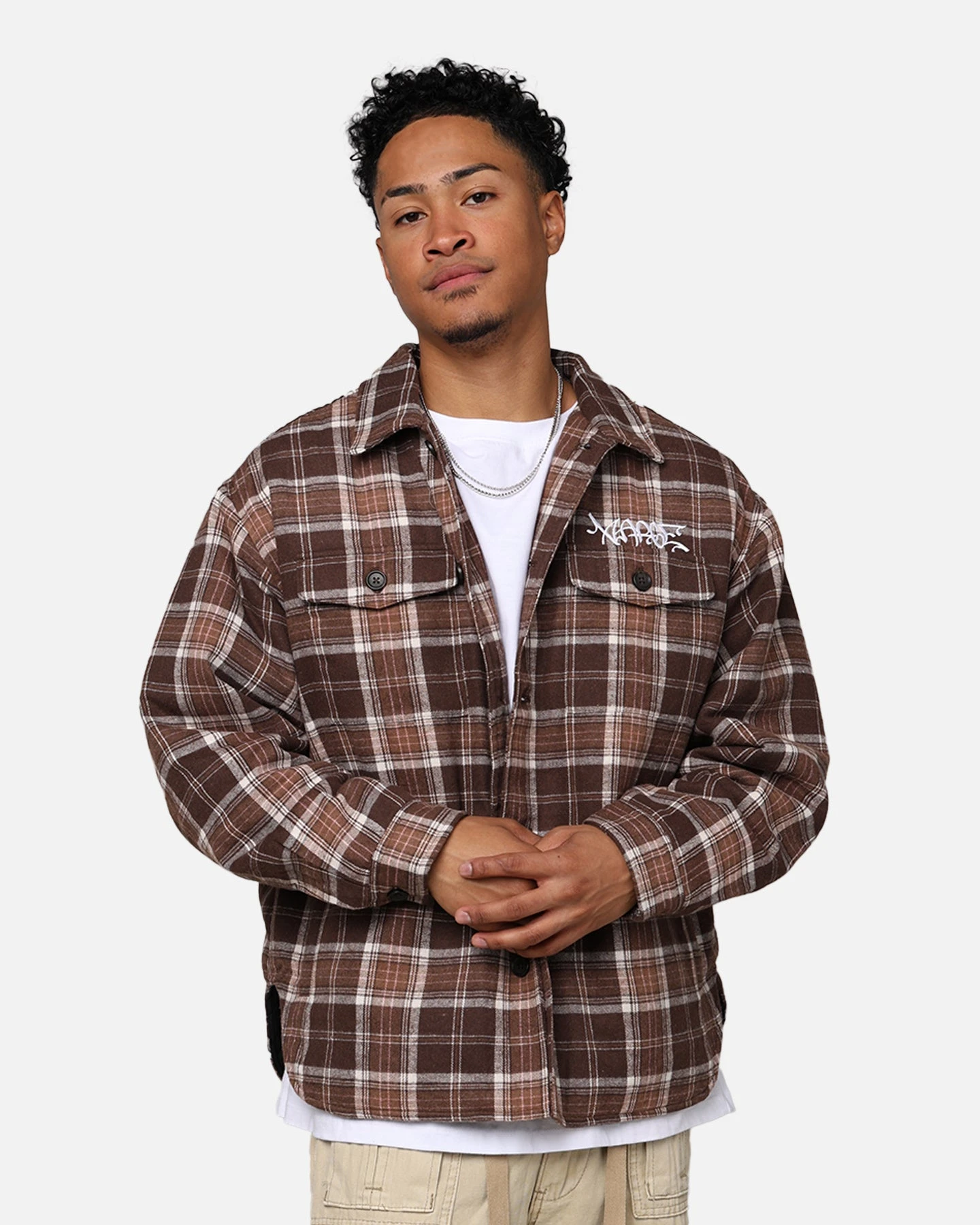 X-Large Quilted Flannel Shirt Brown 3 X-Large Quilted Flannel Shirt Brown