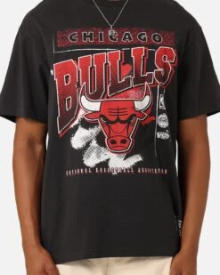 Mitchell & Ness Chicago Bulls Brush Off 2.0 T-Shirt Faded Black -Culture Kings 02048292 YB554 mens 0030